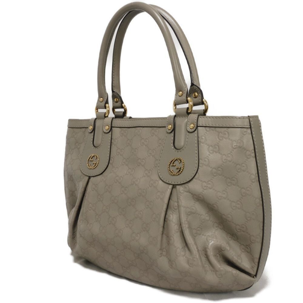 GUCCI Gray Leather Tote Bag - Picture 2 of 16